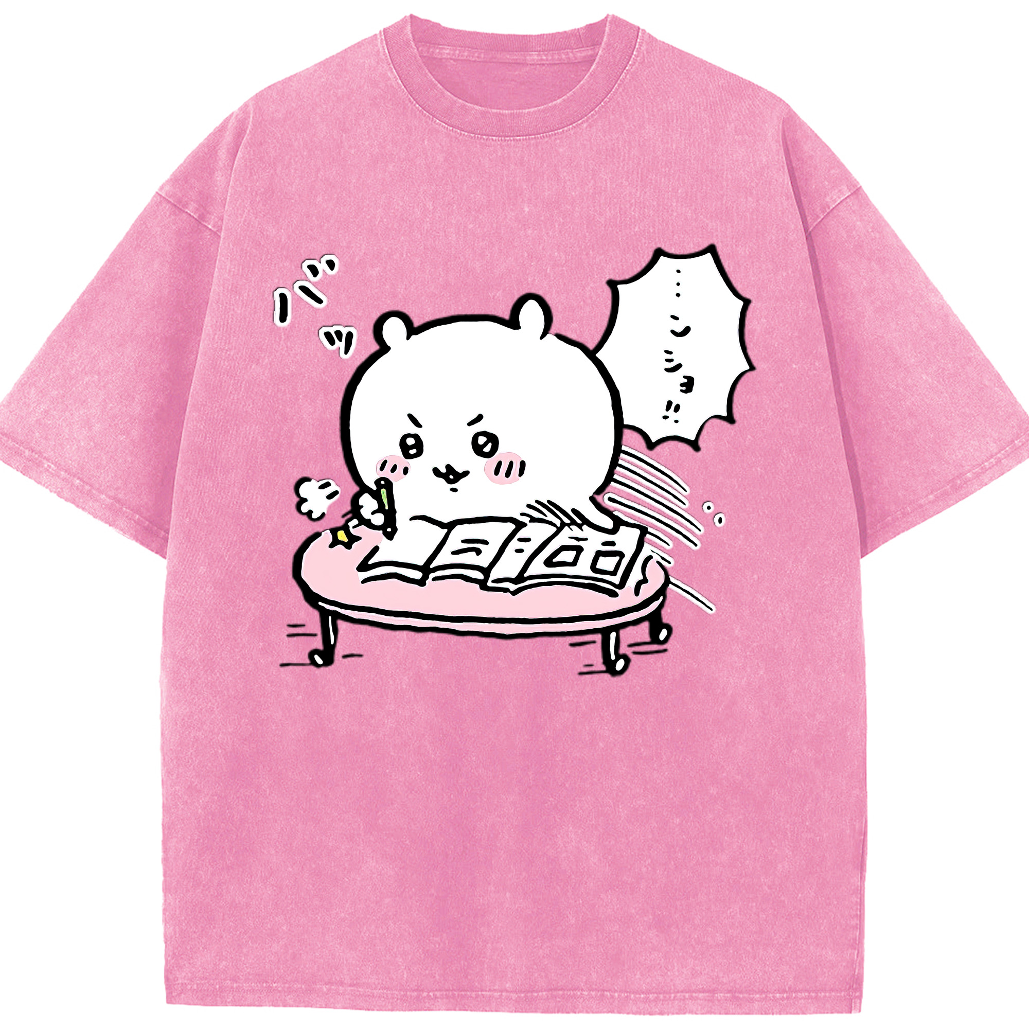 （画像用） ちいかわ ちいかわ Chii-kawa chiikawa 綿100% ヴィンテージ風 半袖Tシャツ（フロントプリント）